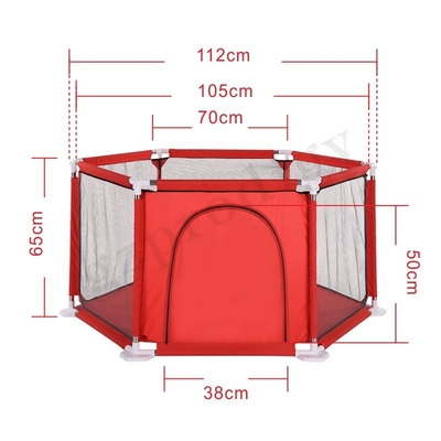 Ткани Playard Multicolor Оксфорда младенца вундеркинда младенец Playard шестиугольной портативной портативный