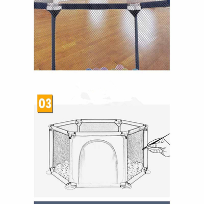 Ткани Playard Multicolor Оксфорда младенца вундеркинда младенец Playard шестиугольной портативной портативный