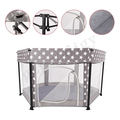Польза многофункционального портативного Playpen перемещения складчатости Playard младенца ткани металла крытая и на открытом воздухе