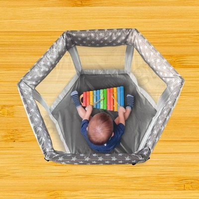 Польза многофункционального портативного Playpen перемещения складчатости Playard младенца ткани металла крытая и на открытом воздухе