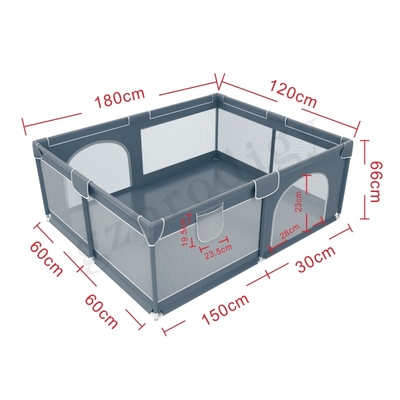 Двора игры младенца Playpen младенца вундеркинда 2.2m младенец Playard квадратного большого Breathable крытого портативный
